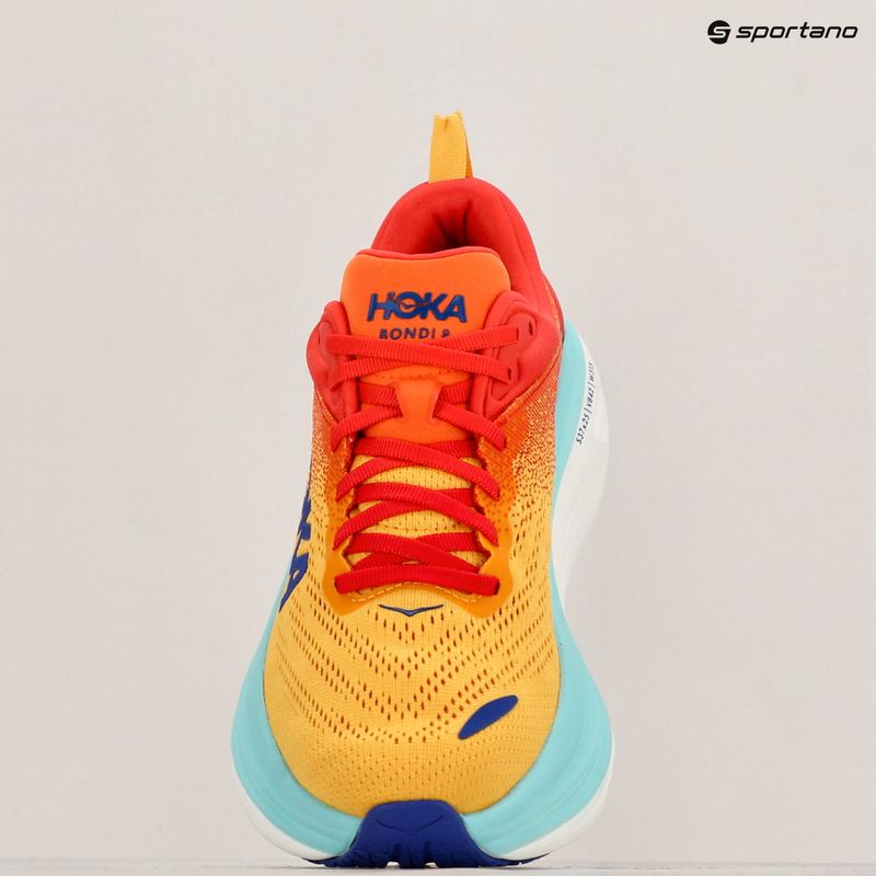 Scarpe da corsa HOKA Bondi 8 cerise/cloudless da uomo 9
