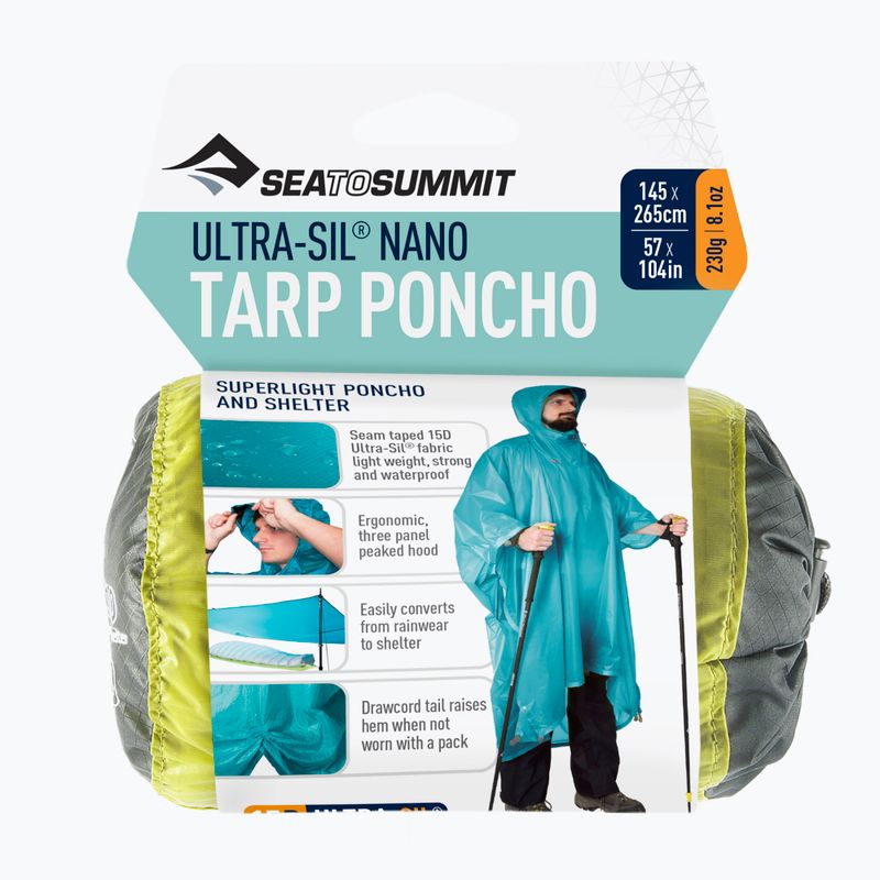 Sea to Summit Ultra-Sil Nano Tarp Poncho pioggia lime 5