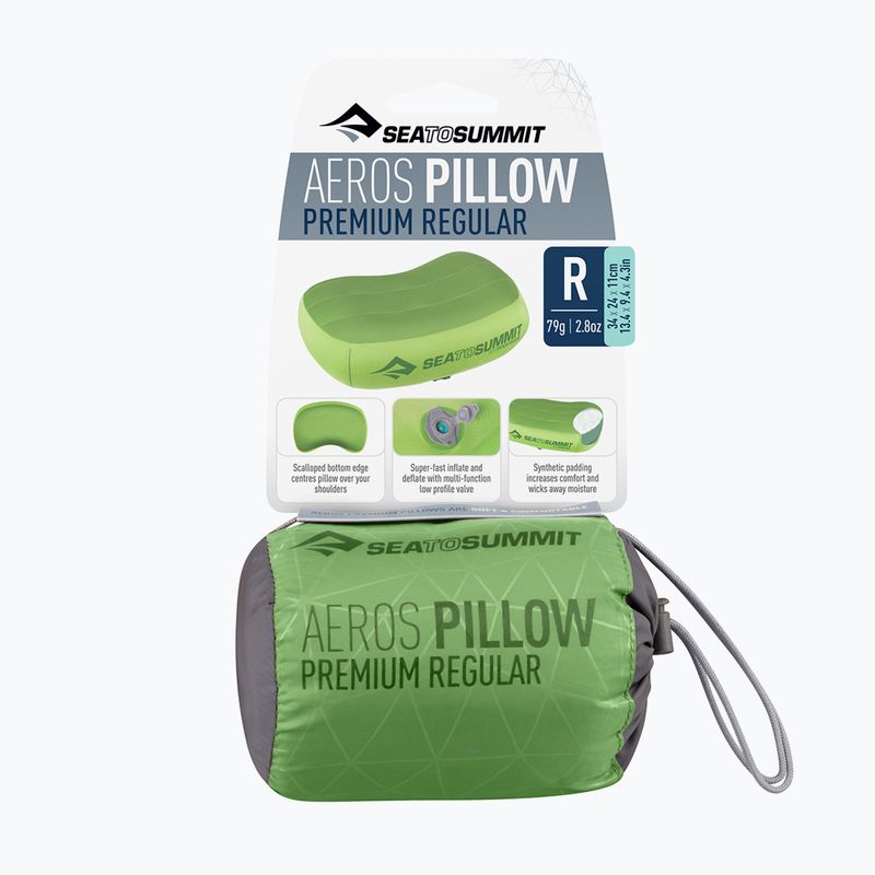 Cuscino da viaggio Sea to Summit Aeros Premium lime