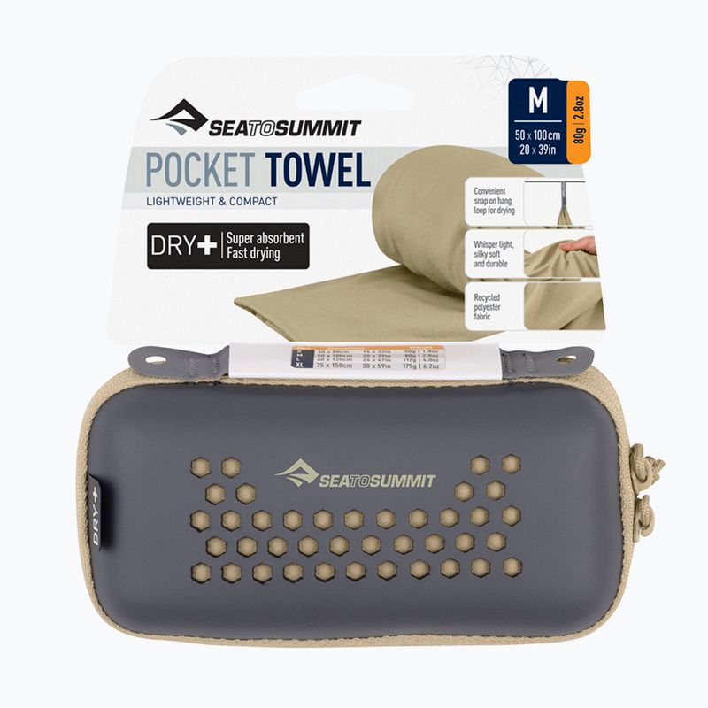Asciugamano ad asciugatura rapida Sea to Summit Pocket Towel desert 2