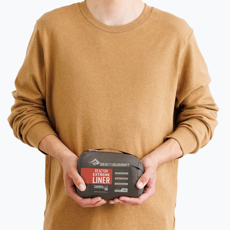 Sea to Summit Reactor Extreme Fodera per sacco a pelo Mummy CT arancione piccante/beluga 3