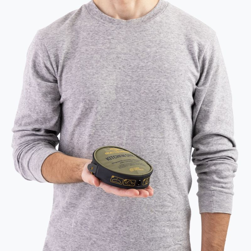 Lavello da campeggio Sea to Summit Kitchen Sink 10 l burnt olive 5