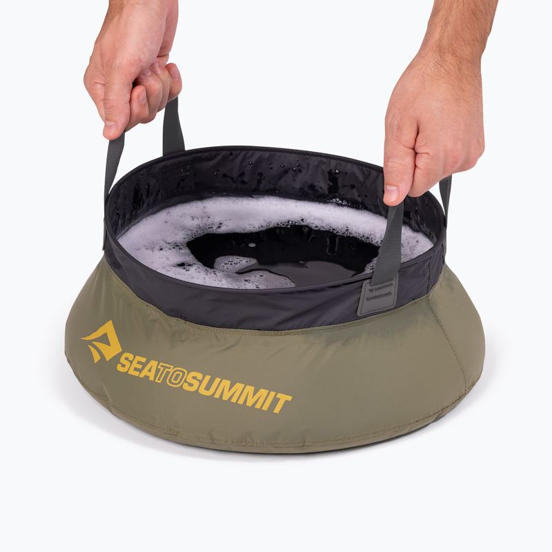 Lavello da campeggio Sea to Summit Kitchen Sink 20 l burnt olive 2