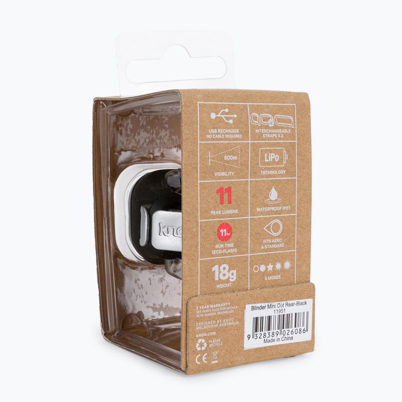 Knog Blinder Mini Dot luce posteriore per bicicletta nera 2