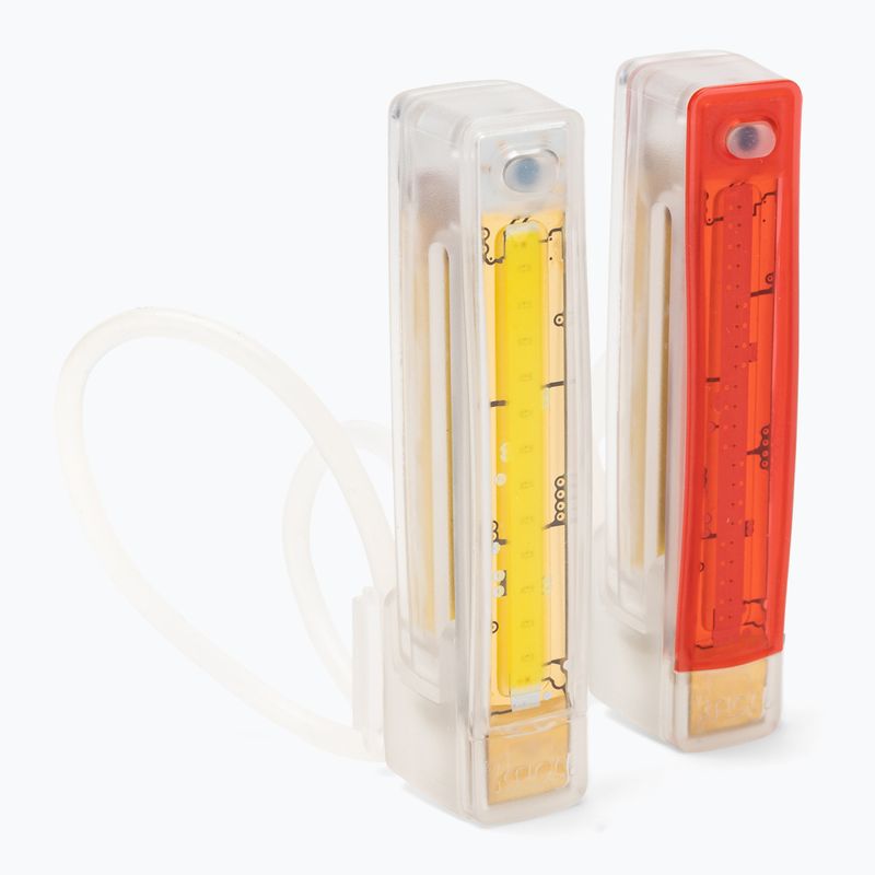 Set di luci per bicicletta Knog Plus Twinpack chiaro