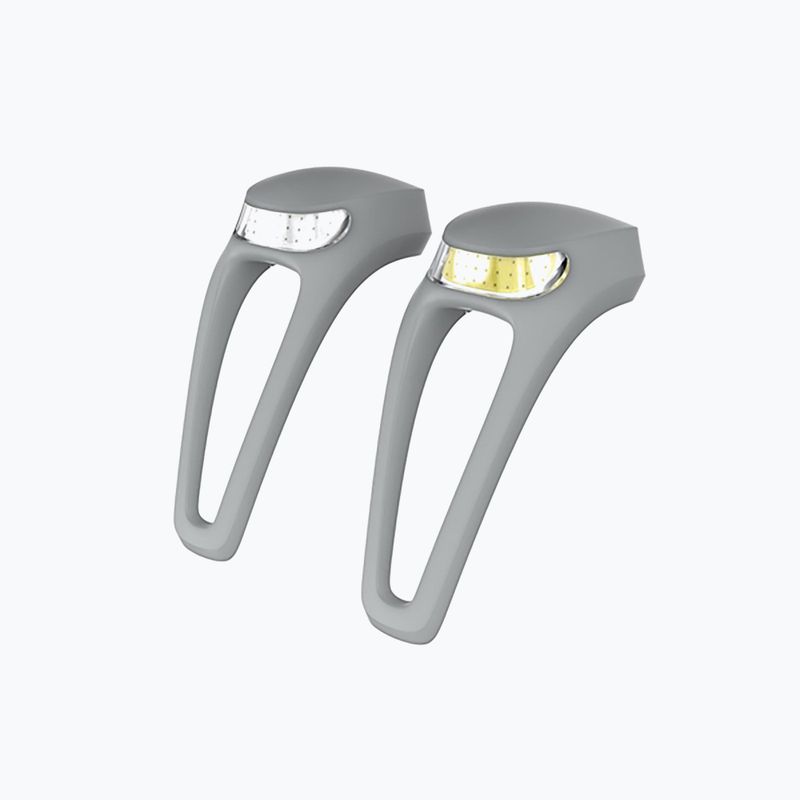 Set di luci per bicicletta Knog Frog V3 Twinpack grigio