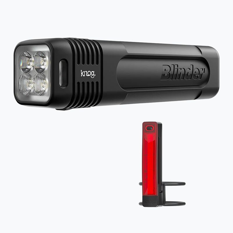 Set di luci per bicicletta Knog Blinder Pro 600/Plus nero