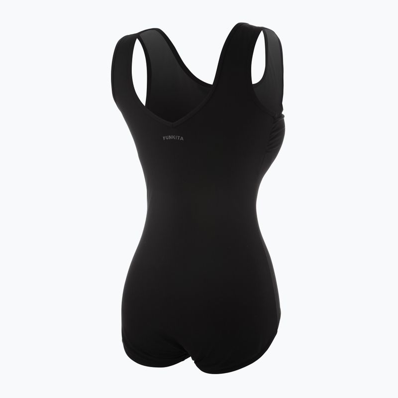 Costume intero da donna Funkita Zip Front One Piece ancora nero 2
