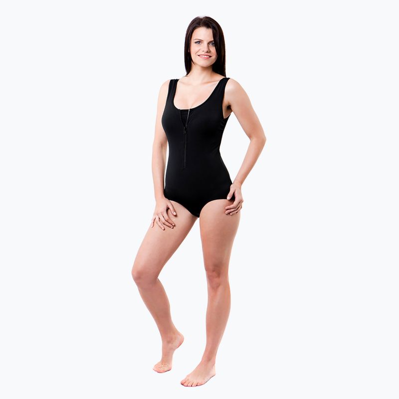 Costume intero da donna Funkita Zip Front One Piece ancora nero 4