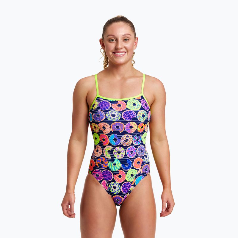 Funkita donna costume da bagno intero con cinturino singolo, ciambelle da inzuppare 3