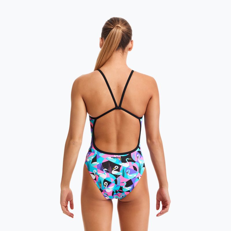 Funkita Eco Costume da bagno intero con cinturino singolo per bambini Cigno in giro 6