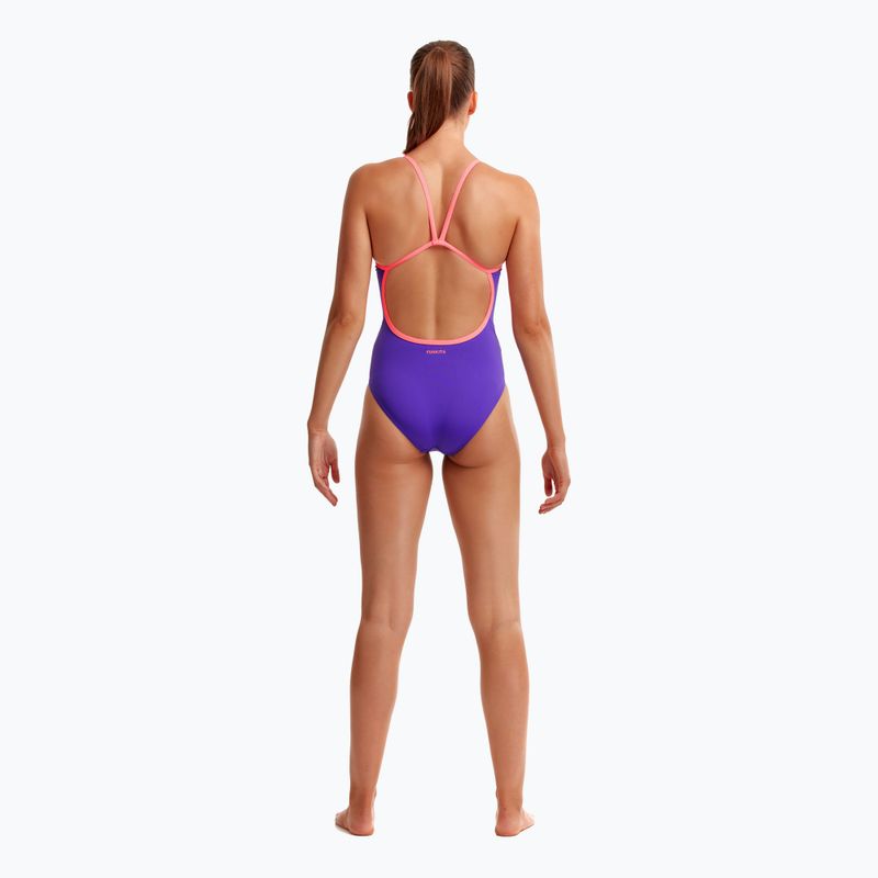 Costume da bagno intero con cinturino singolo Funkita da donna, viola punch 6