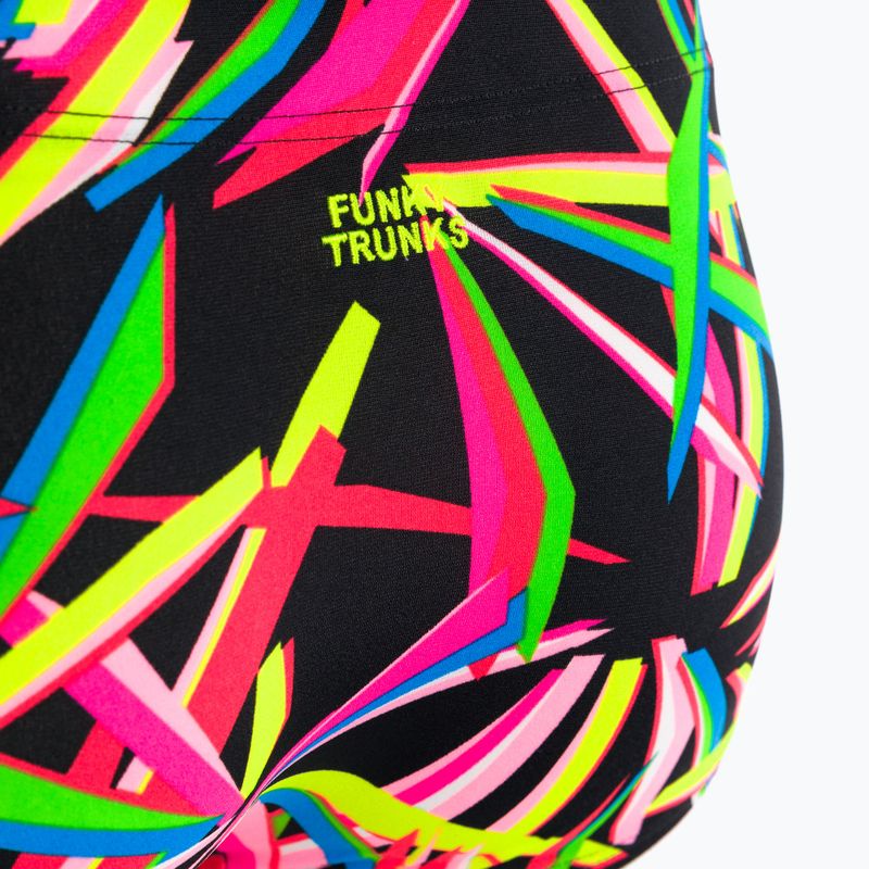 Boxer da bagno da uomo Funky Trunks Classic Trunks nero lame 3