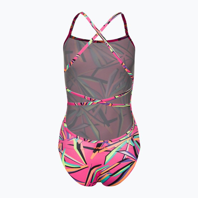 Funkita costume intero donna Strapped In One Piece rosa multi 2