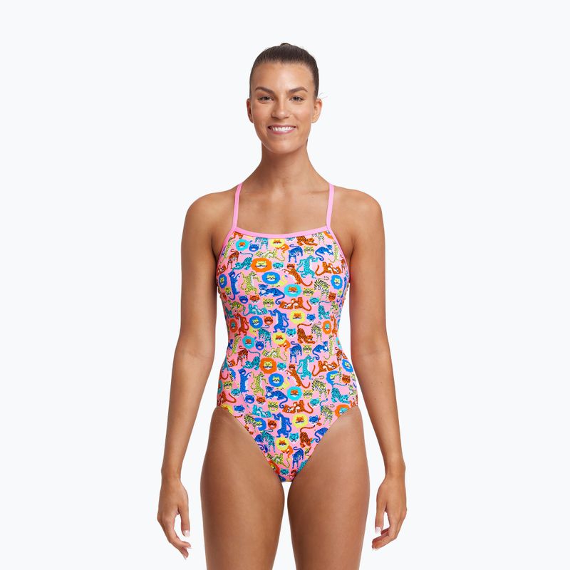 Funkita Costume da bagno intero con cinturino singolo da donna fiesta felina 4
