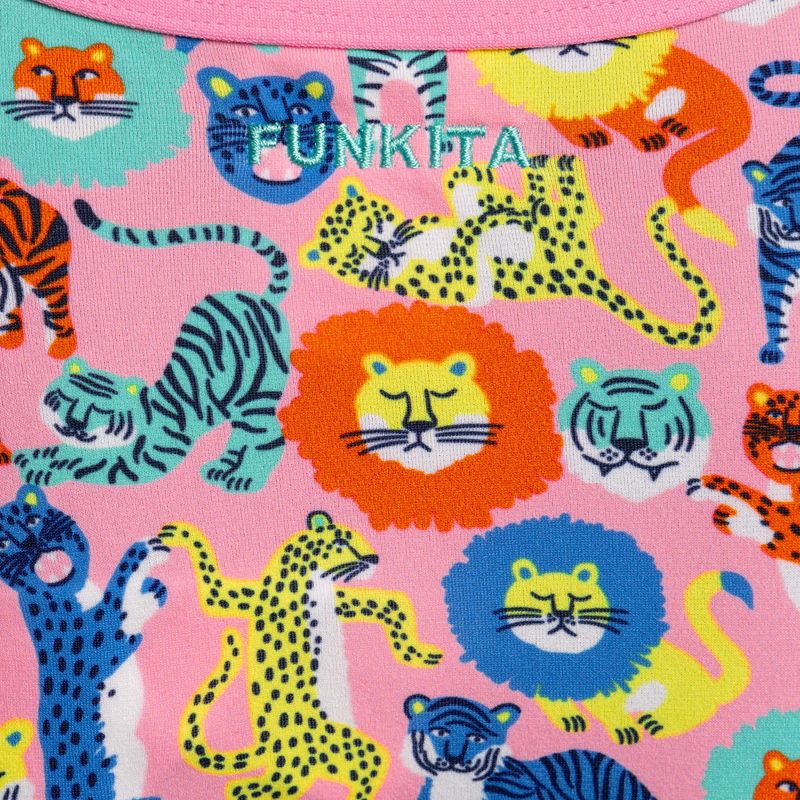 Funkita Costume da bagno intero con cinturino singolo da donna fiesta felina 3
