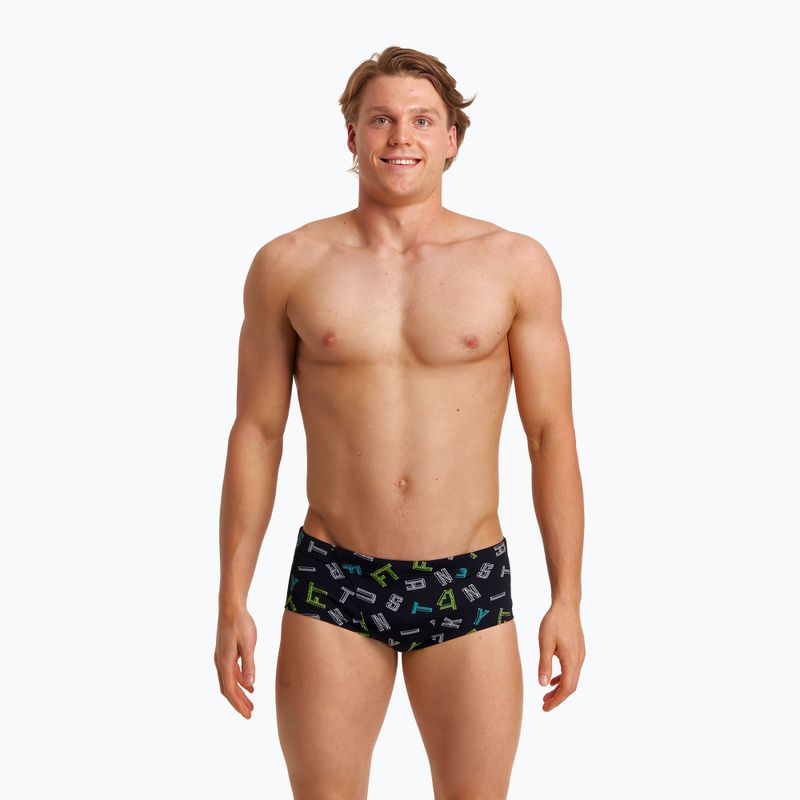 Boxer da bagno da uomo Funky Trunks Classic Trunks nero 4