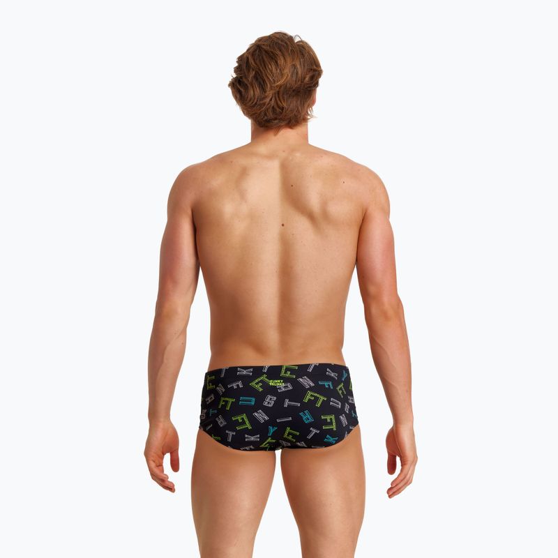 Boxer da bagno da uomo Funky Trunks Classic Trunks nero 5
