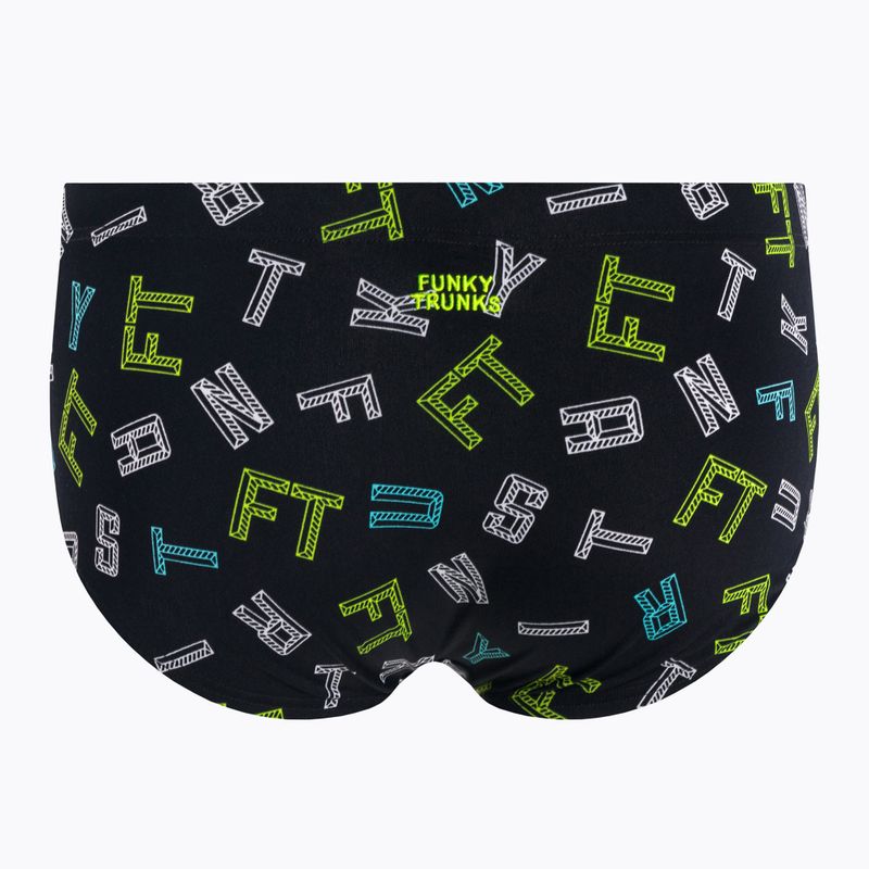 Boxer da bagno da uomo Funky Trunks Classic Trunks nero 2