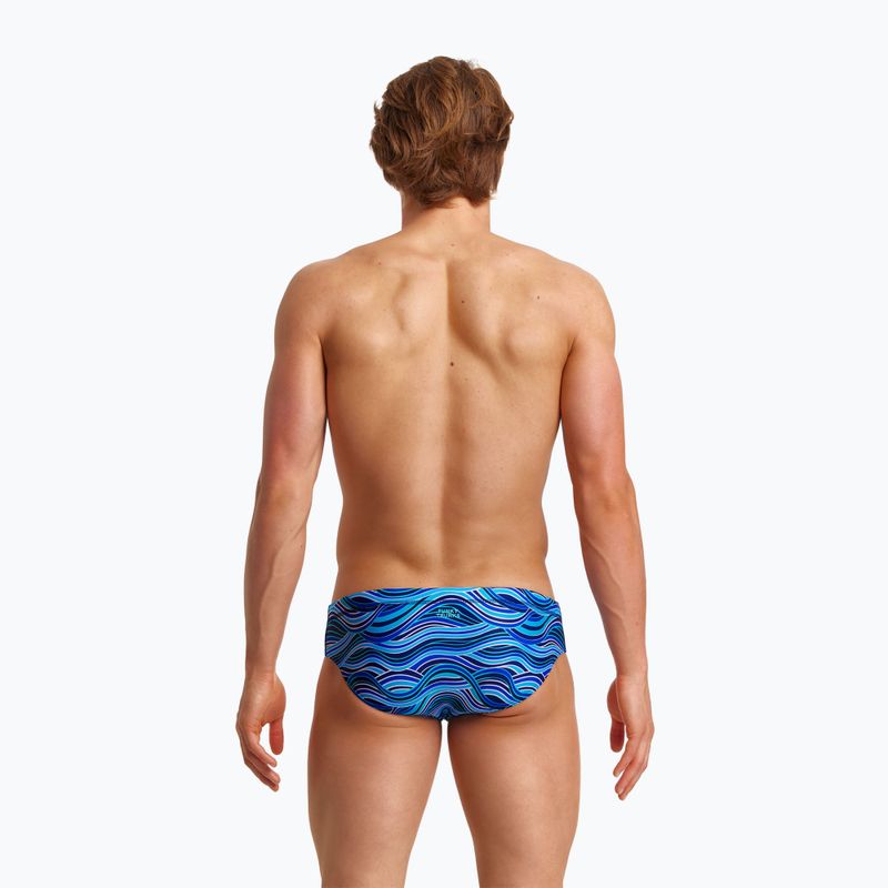 Slip da bagno uomo Funky Trunks Classic Briefs blu/bianco 7