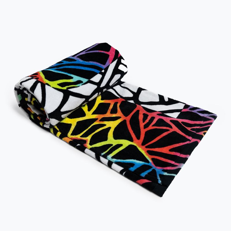 Asciugamano funky in cotone con ragnatela arcobaleno 2