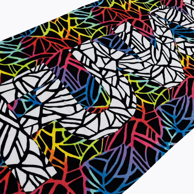 Asciugamano funky in cotone con ragnatela arcobaleno 3