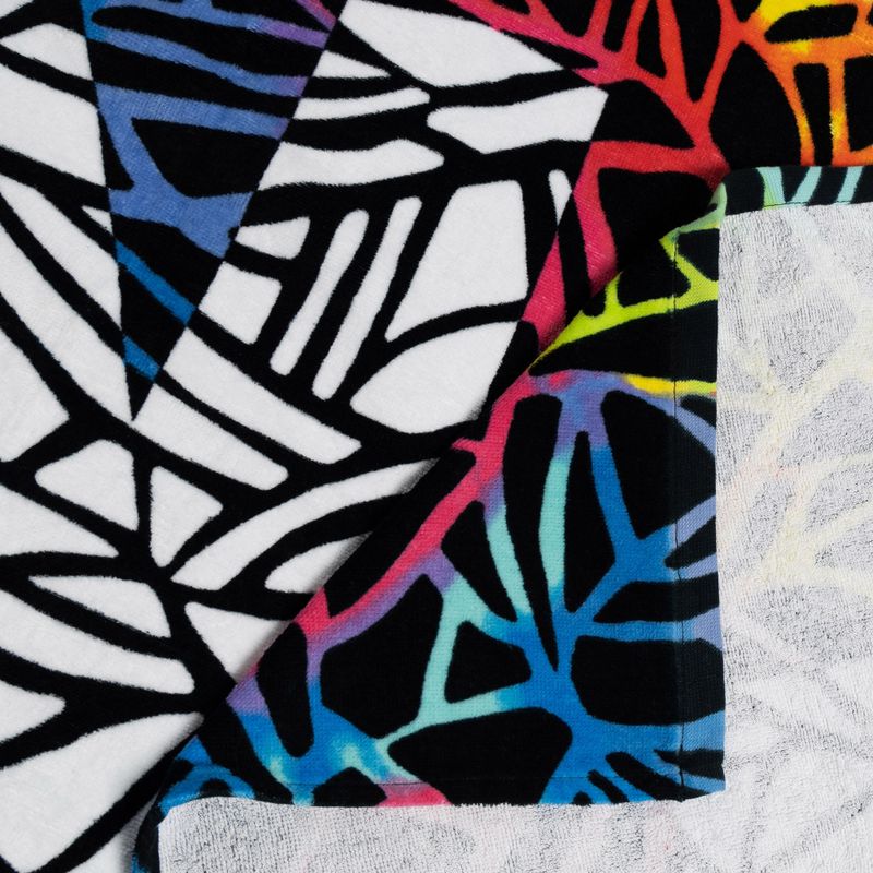 Asciugamano funky in cotone con ragnatela arcobaleno 4