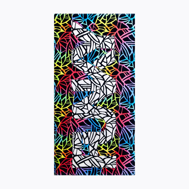 Asciugamano funky in cotone con ragnatela arcobaleno 5