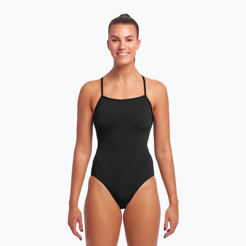 Costume da bagno intero con cinturino singolo Funkita Donna Ancora Nero 2