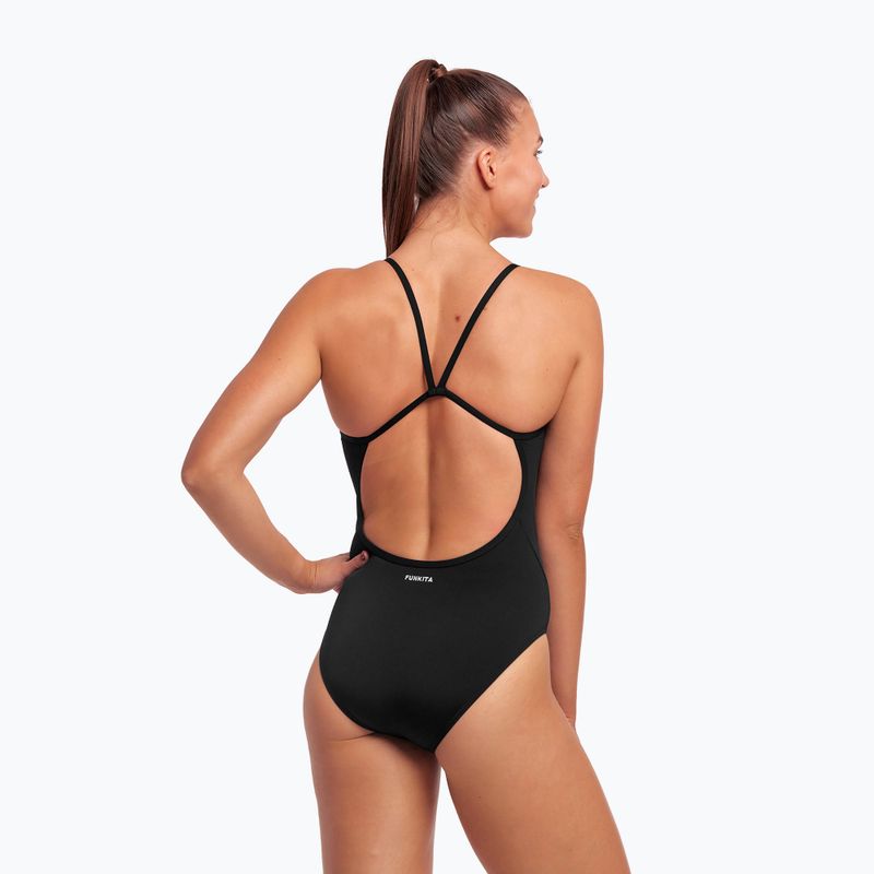 Costume da bagno intero con cinturino singolo Funkita Donna Ancora Nero 4