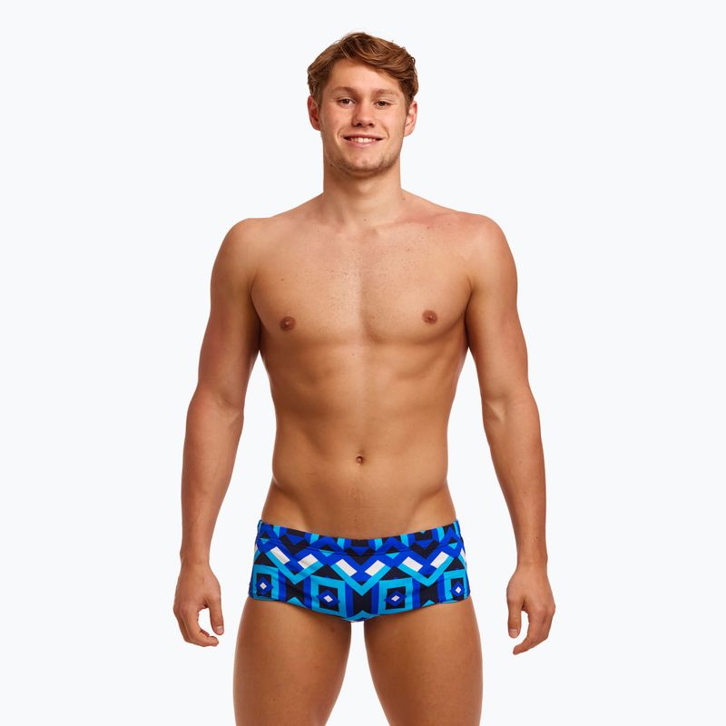 Boxer da bagno Funky Trunks Sidewinder da uomo, con logo geo 7