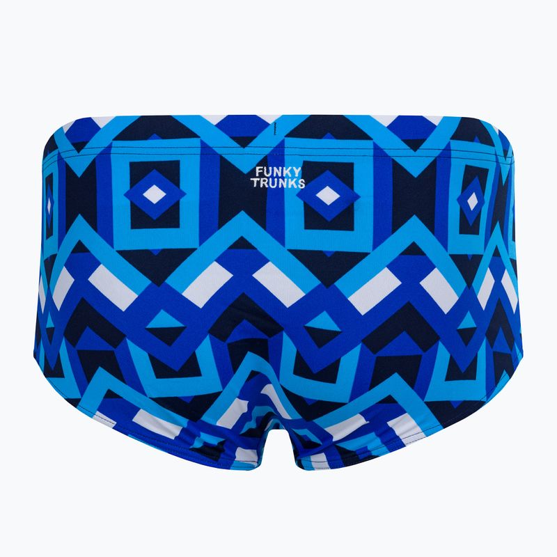 Boxer da bagno Funky Trunks Sidewinder da uomo, con logo geo 2