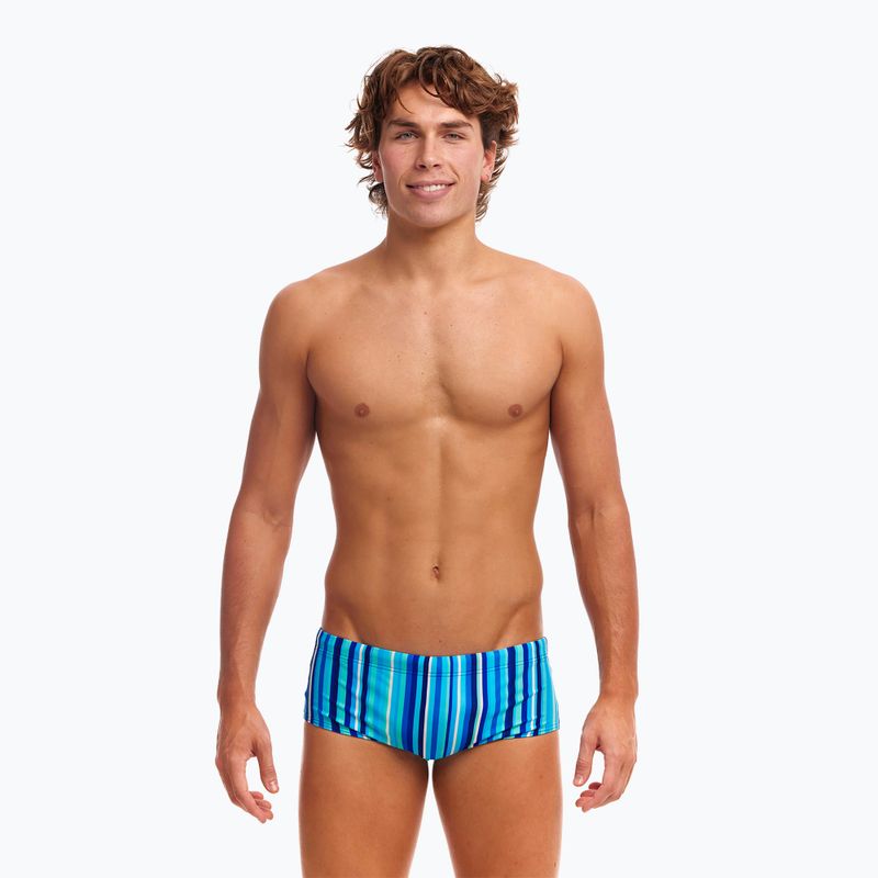 Boxer da bagno da uomo Funky Trunks Linee di corsia Sidewinder 2