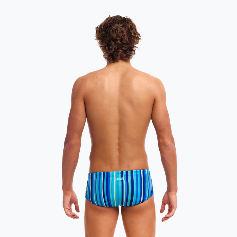 Boxer da bagno da uomo Funky Trunks Linee di corsia Sidewinder 3