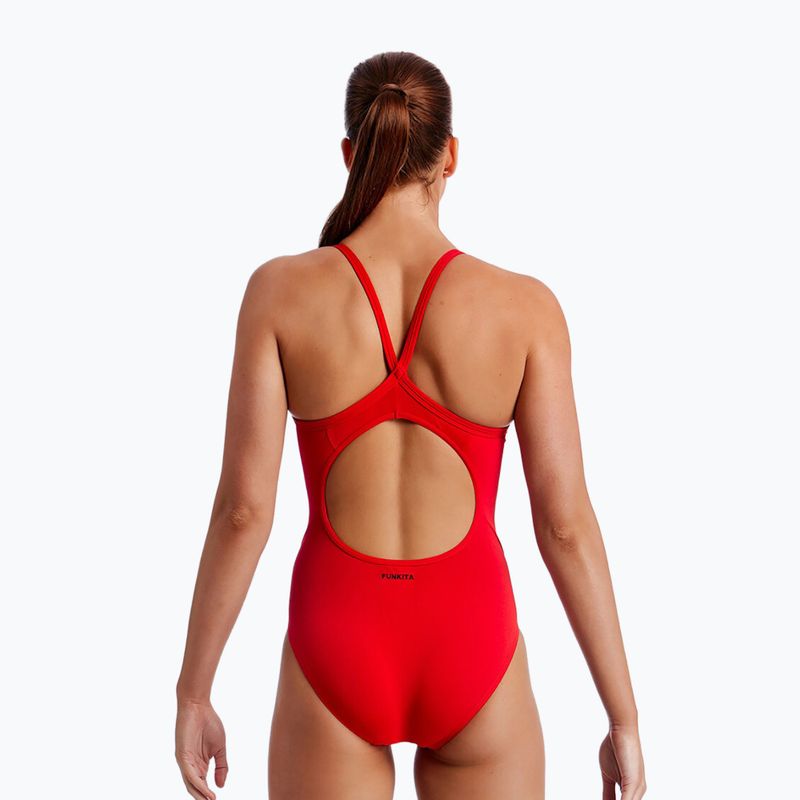 Costume da bagno intero Funkita Diamond Back Donna Ancora Rosso 2