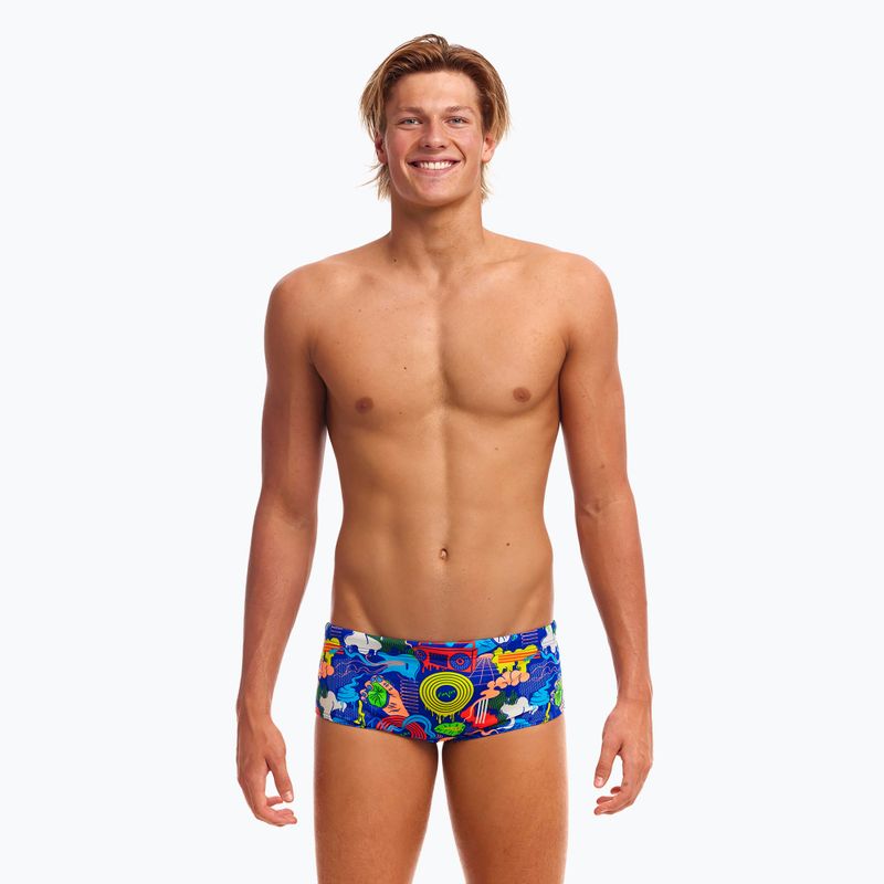 Boxer da bagno da uomo Funky Trunks Sidewinder Trunks blu baby 2