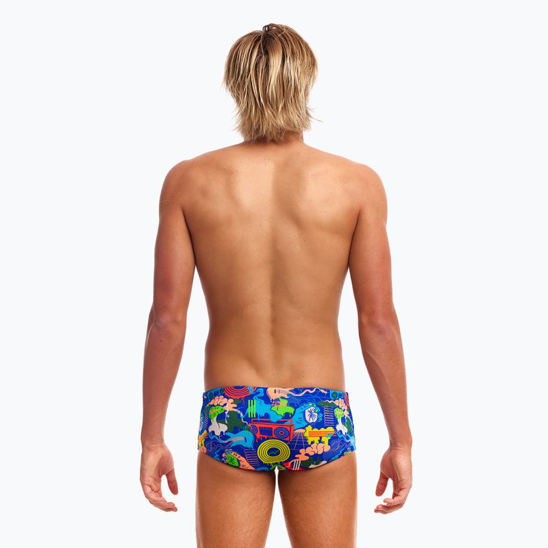 Boxer da bagno da uomo Funky Trunks Sidewinder Trunks blu baby 3