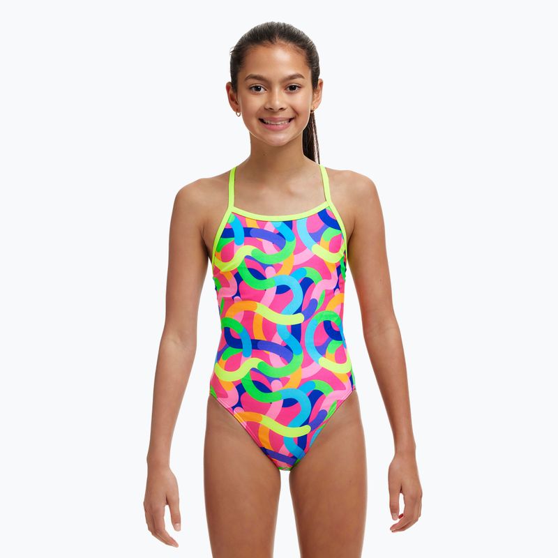 Funkita Costume da bagno intero con cinturino singolo per bambini, ricci e riccioluti 2