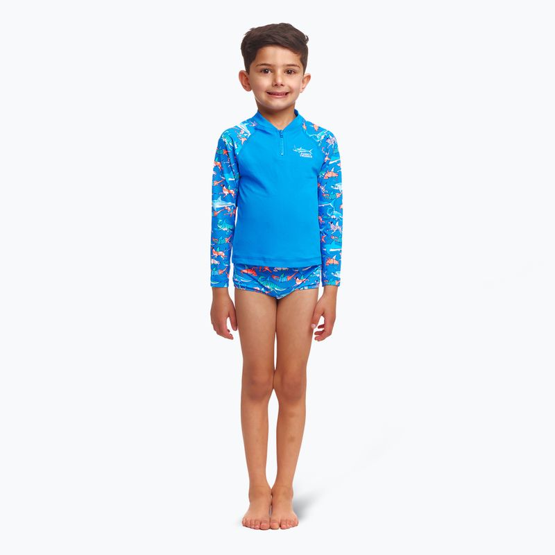 Bambini Funky Trunks Zippy Rash Vest pinna nuoto maniche lunghe 2