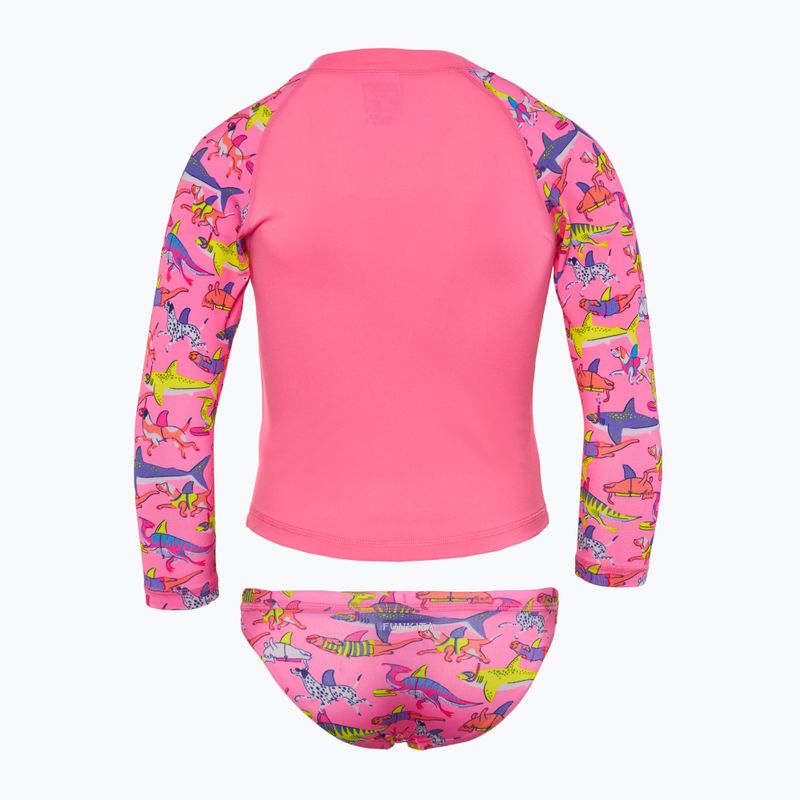 Longsleeve + slip da nuoto per bambini Funkita Zippy Rashie & Brief learner lane 2