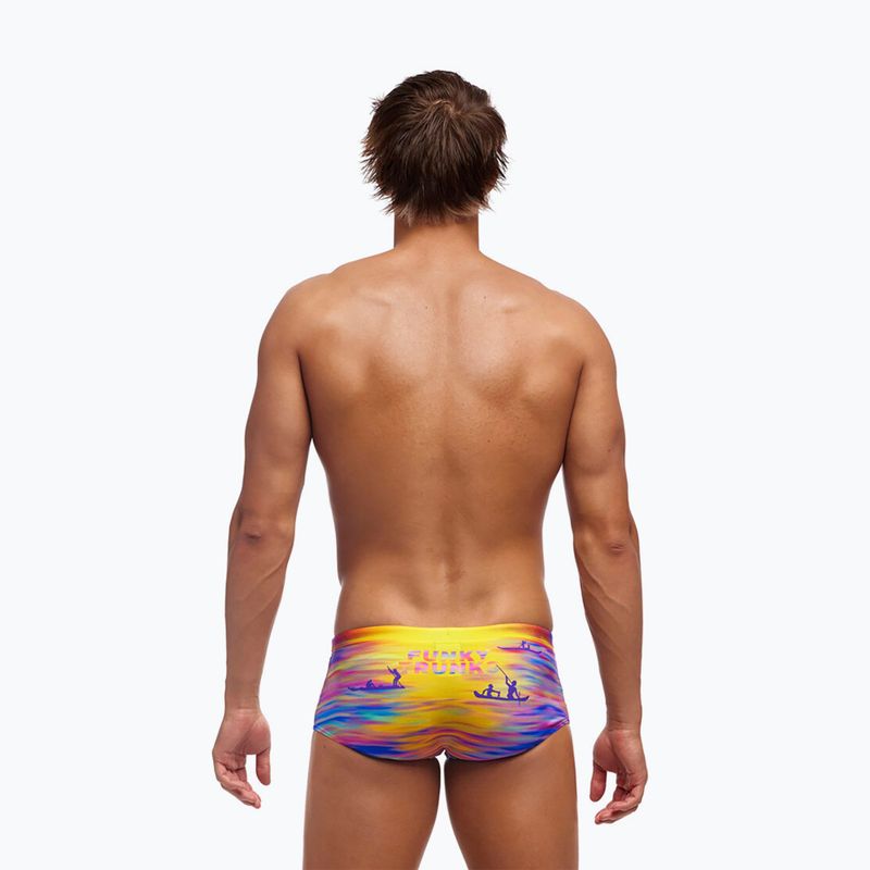 Boxer da bagno da uomo Funky Trunks Sidewinder Trunks darkinjung sunset 2