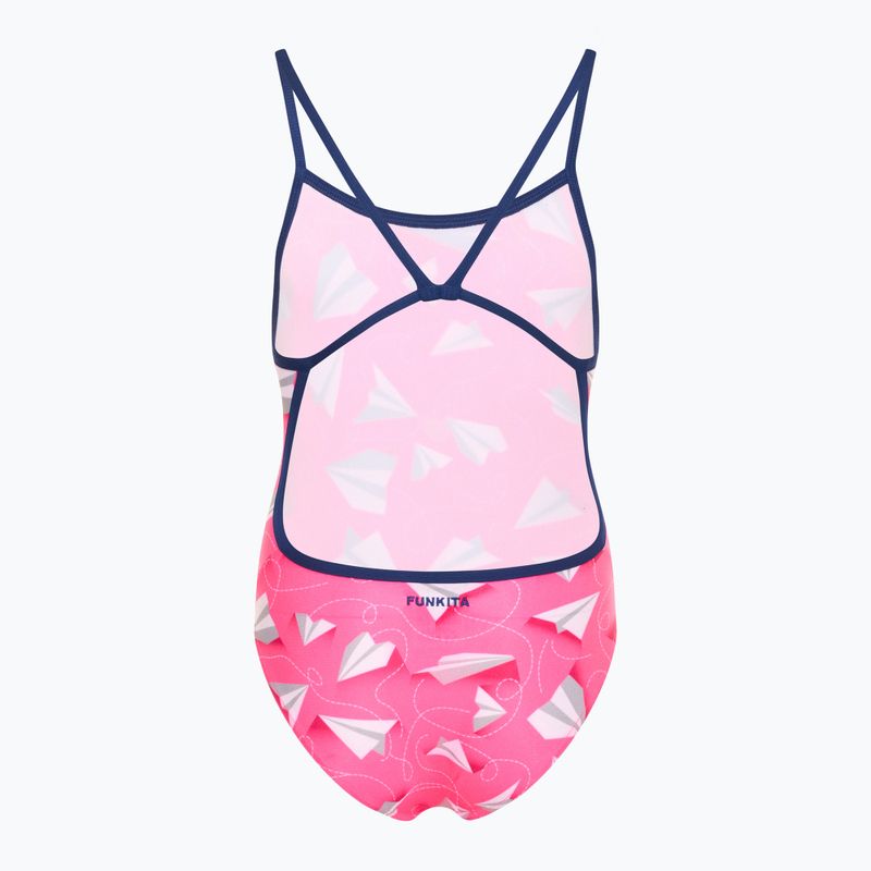Funkita Costume intero con cinturino singolo per bambini rosa carta 2