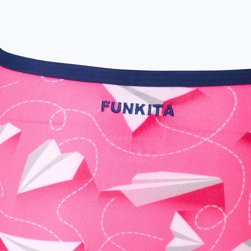 Funkita Costume intero con cinturino singolo per bambini rosa carta 3