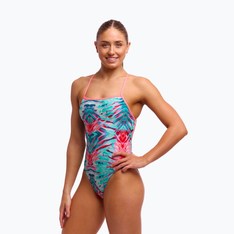 Funkita costume da bagno intero donna Strapped In One Piece increspato riflettere 4