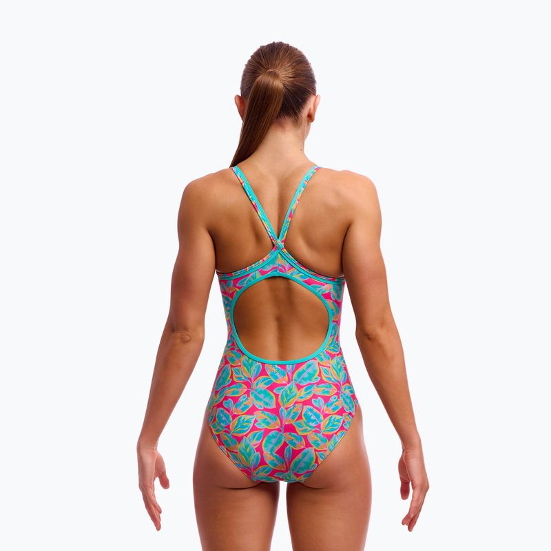 Costume da bagno intero Funkita Diamond Back Donna Rosa piantato 2