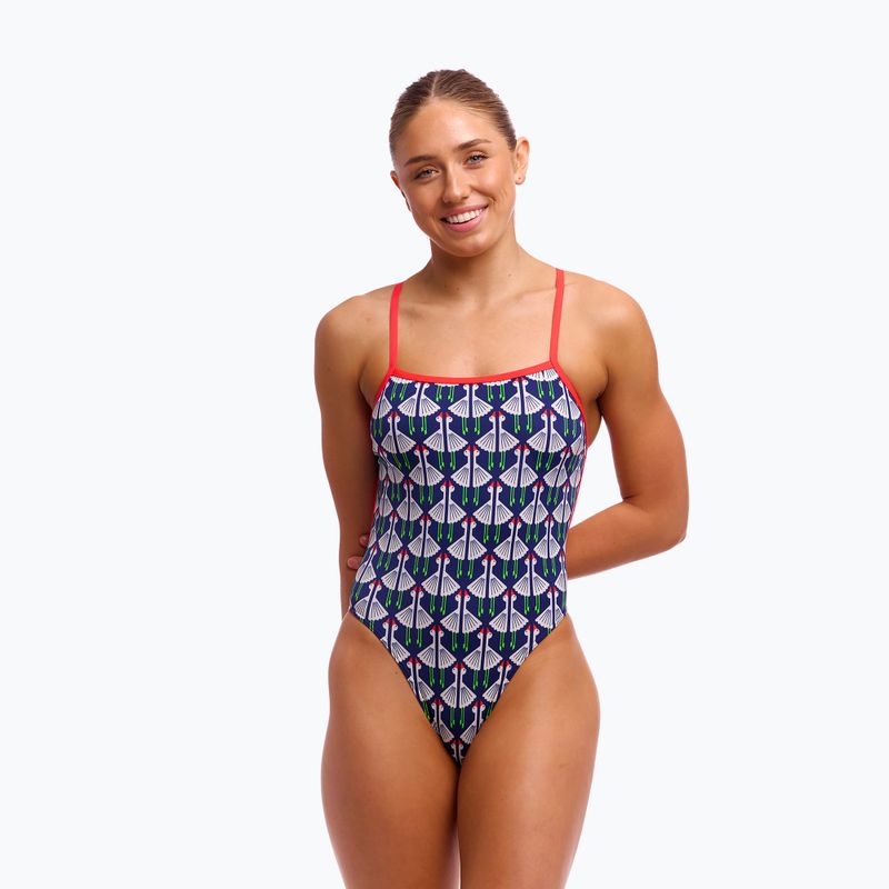 Funkita Donna Costume da bagno intero a gamba alta con anatra seduta 4