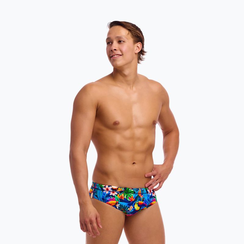 Slip da nuoto uomo Funky Trunks Seamed Briefs birdie wordie 2