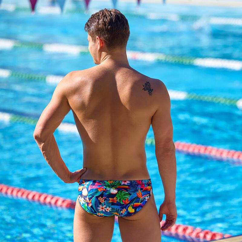 Slip da nuoto uomo Funky Trunks Seamed Briefs birdie wordie 5