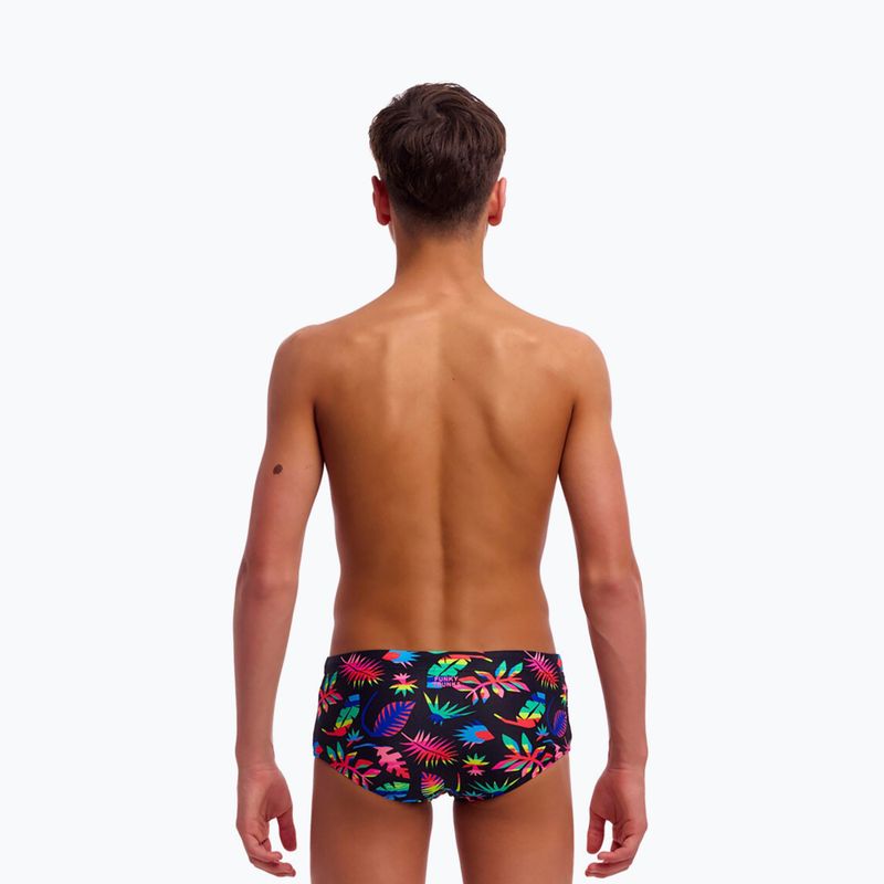 Boxer da bagno per bambini Funky Trunks Sidewinder Trunks Lost Leaf 3
