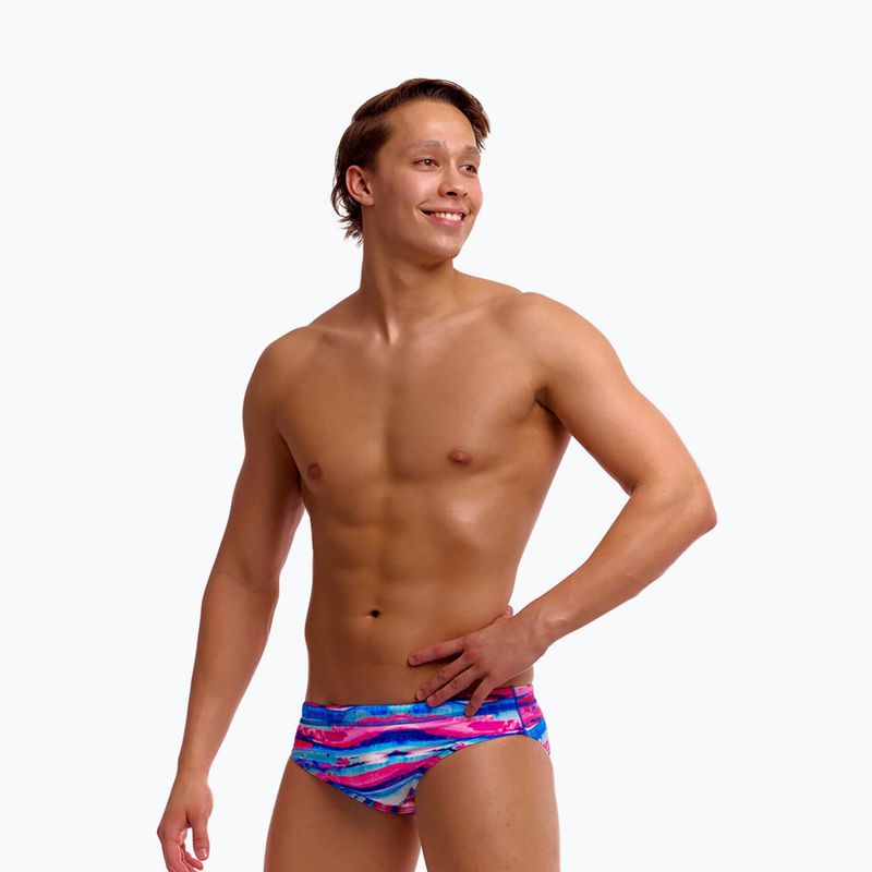Slip da nuoto uomo Funky Trunks Classic Brief color cutaway 3